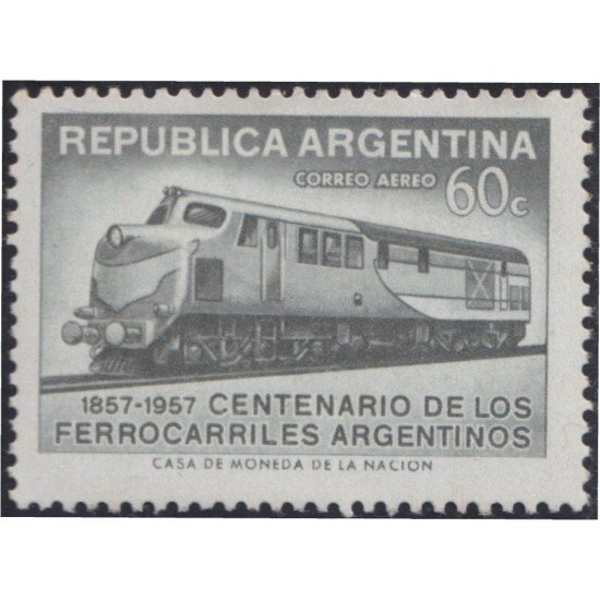Argentina A- 47 1957 100° de los Ferrocarriles Argentinos MH Argentina A- 47 1957 100° de los Ferrocarriles Argentinos MH