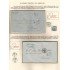 Francia Hoja montada con dos cartas dirigidas a Reus y Barcelona 1855