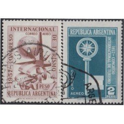 Argentina A- 48/49 1957 Congreso Internacional de Turismo usados Argentina A- 48/49 1957 Congreso Internacional de Turismo usados