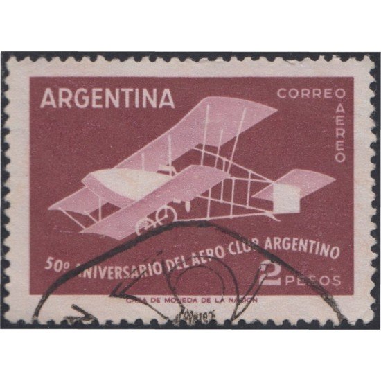 Argentina A- 57 1958 50 Años del Aéreo-Club argentino usado Argentina A- 57 1958 50 Años del Aéreo-Club argentino usado