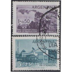 Argentina A- 58/59 1958 A favor de los Damnificados usados Argentina A- 58/59 1958 A favor de los Damnificados usados