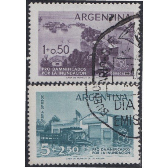 Argentina A- 58/59 1958 A favor de los Damnificados usados