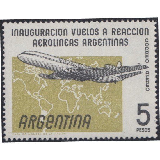 Argentina A- 62 1959 Inauguración de los vuelos a Reacción Aerolíneas Argentinas MH Argentina A- 62 1959 Inauguración de los vuelos a Reacción Aerolíneas Argentinas MH