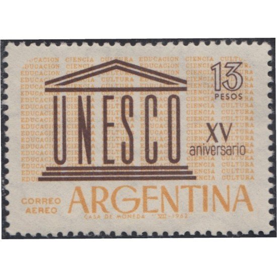 Argentina A- 84 1962  15 Años de UNESCO MH