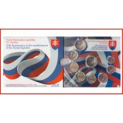 Eslovaquia 2018 Cartera Of Monedas € euro Set + 2 euros conm República 