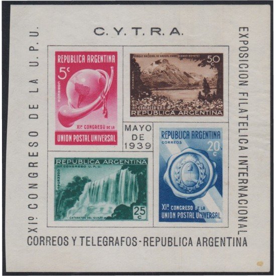 Argentina HB 2 1935 Exposición Filatélica en Buenos Aires somvras MNH Argentina HB 2 1935 Exposición Filatélica en Buenos Aires somvras MNH