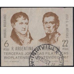 Argentina HB 16 1967 Terceras Jornadas Filatélicas Rioplatense Montevideo usado