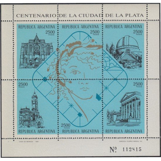 Argentina HB 30 1982 100 Años de la fundación de la Villa de La Plata MNH Argentina HB 30 1982 100 Años de la fundación de la Villa de La Plata MNH