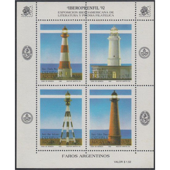 Argentina HB 54 1992 Iberoprenfil 92 Exposición Ibero-americana de Literatura MNH Argentina HB 54 1992 Iberoprenfil 92 Exposición Ibero-americana de Literatura MNH