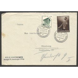 Alemania Carta de Stuttgart a Nuremberg 1939 Alemania Carta de Stuttgart a Nuremberg 1939