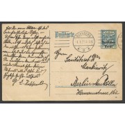 Alemania Postal de Nuremberg a Berlín 1921