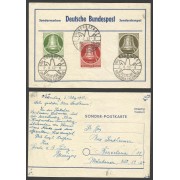 Alemania Tarjeta Postal de Nuremberg a Barcelona 1952