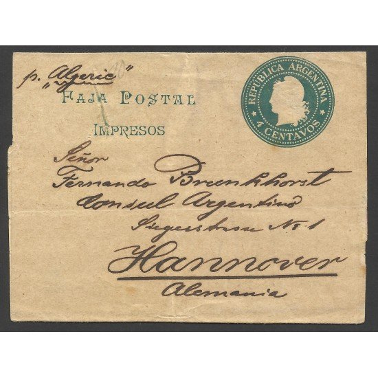 Argentina Carta de Buenos Aires a Hanover (Alemania) Argentina Carta de Buenos Aires a Hanover (Alemania)