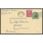 Estados Unidos Postal de Long Beach -NY a Hanover (Alemania) 1936