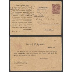 Austria Postal de Viena a Bremerhaven  1910