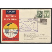 Australia Carta de Sydney a Johanesburgo 1952 por Correo Aéreo