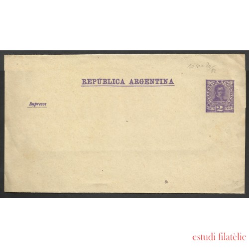 Argentina Carta Prefranqueada de 2 Centavos
