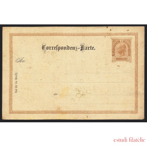 Austria Tarjeta Postal prefranqueada 2 Kreuzer