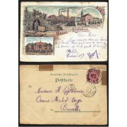 Alemania Postal de Munich a Bruselas 1898