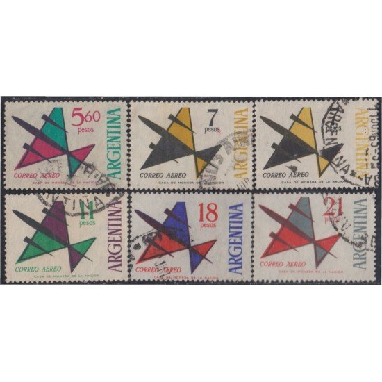 Argentina A- 91/94 1963 - 1965 Serie Corriente Filigrana C usados Argentina A- 91/94 1963 - 1965 Serie Corriente Filigrana C usados