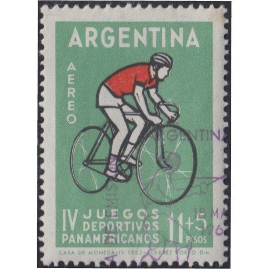 Argentina A- 95 1963 4° Juegos deportivos panamericanos en Sao Paulo usado Argentina A- 95 1963 4° Juegos deportivos panamericanos en Sao Paulo usado