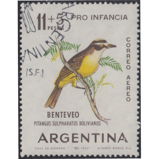 Argentina A- 96 1963 Sobretasa Pro-infancia usado Argentina A- 96 1963 Sobretasa Pro-infancia usado