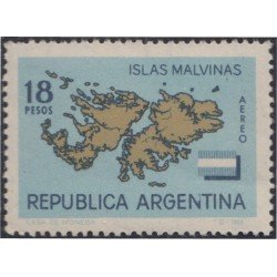Argentina A- 97 1964 Mapa de las islas Malvinas MH Argentina A- 97 1964 Mapa de las islas Malvinas MH