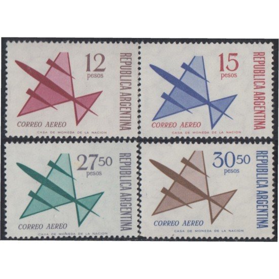 Argentina A- 108/111 1965 Serie Corriente. Tipo de 1963-64 MH Argentina A- 108/111 1965 Serie Corriente. Tipo de 1963-64 MH
