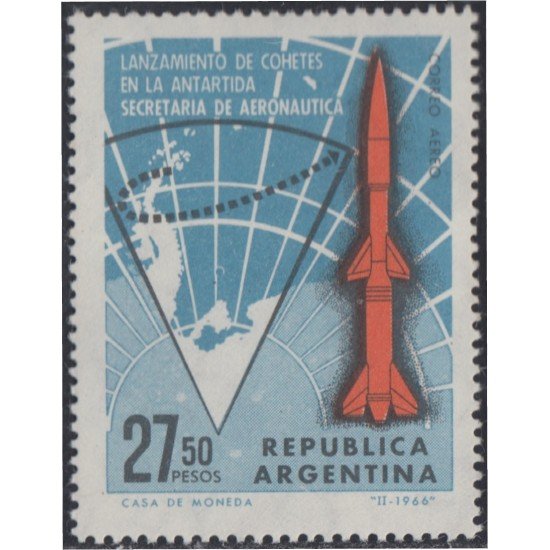 Argentina A- 112 1966 Lanzamiento de Cohetes en la Antártida MH Argentina A- 112 1966 Lanzamiento de Cohetes en la Antártida MH