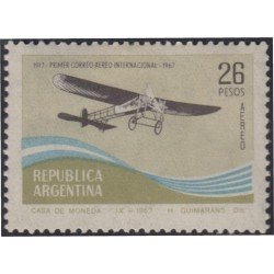 Argentina A- 117 1967 50 Años del Primer vuelo postal Buenos Aires-Montevideo MH Argentina A- 117 1967 50 Años del Primer vuelo postal Buenos Aires-Montevideo MH