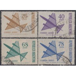 Argentina A- 118/121 1968 Serie Corriente. Tipo de 1963-64 usados Argentina A- 118/121 1968 Serie Corriente. Tipo de 1963-64 usados