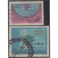 Argentina A- 124/25 1968 IV Asamblea Internacional de Telégrafos y Teléfonos usados Argentina A- 124/25 1968 IV Asamblea Internacional de Telégrafos y Teléfonos usados