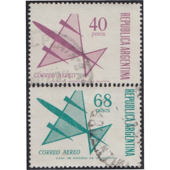 Argentina A- 126/126A 1968 Serie Corriente Tipo de 1968. Filigrana G usados Argentina A- 126/126A 1968 Serie Corriente Tipo de 1968. Filigrana G usados
