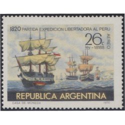 Argentina A- 133 1970 150 Años de la salida de la expedición liberadora al Perú MH Argentina A- 133 1970 150 Años de la salida de la expedición liberadora al Perú MH