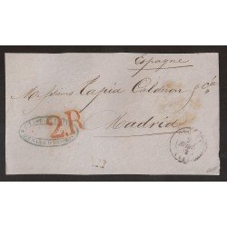 Francia Frontal de Oloron a Madrid 1852 Francia Frontal de Oloron a Madrid 1852
