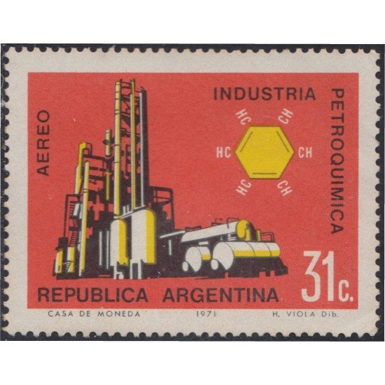 Argentina A- 140 1971 Industria Nacional. Petróleo MH Argentina A- 140 1971 Industria Nacional. Petróleo MH