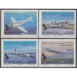 Argentina A- 154/57 1990 50º Aniversario de LADE avión airplane MNH Argentina A- 154/57 1990 50º Aniversario de LADE avión airplane MNH