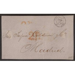 Francia Frontal de París a Madrid 1852 Francia Frontal de París a Madrid 1852