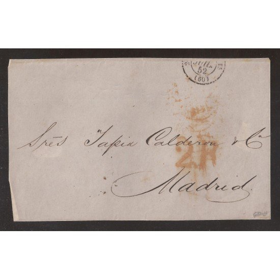 Francia Frontal dirigido a Madrid 1852 Francia Frontal dirigido a Madrid 1852
