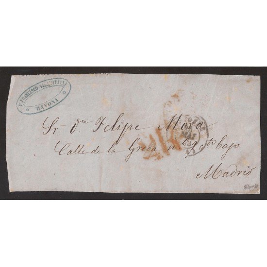 Francia Frontal de Bayona a Madrid 1853 Francia Frontal de Bayona a Madrid 1853