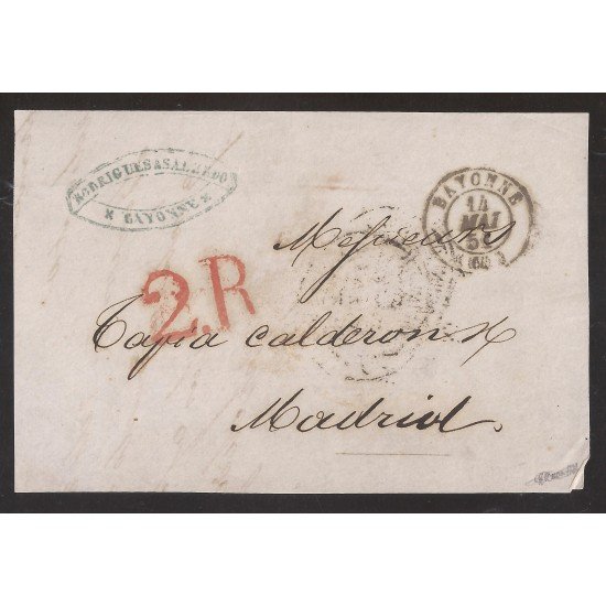 Francia Frontal de Bayona a Madrid 1851