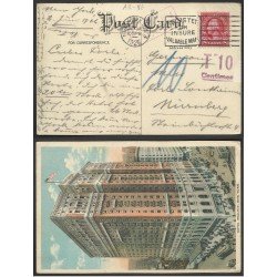Estados Unidos Postal de New York a Nuremberg 1926 Estados Unidos Postal de New York a Nuremberg 1926