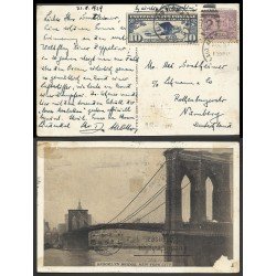Estados Unidos Postal de New York a Nuremberg 1929 Estados Unidos Postal de New York a Nuremberg 1929