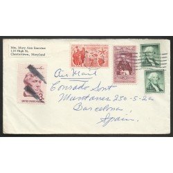 Estados Unidos Carta de Chestertown York a Barcelona 1942 Estados Unidos Carta de Chestertown York a Barcelona 1942