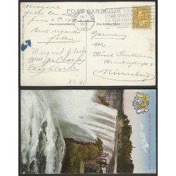 Canadá Postal de Niágara Falls a Nuremberg 1926 Canadá Postal de Niágara Falls a Nuremberg 1926