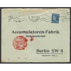 Finlandia Carta de Helsinki a Berlín 1932 Finlandia Carta de Helsinki a Berlín 1932