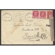 Francia Carta de Lyon a Barcelona 1942