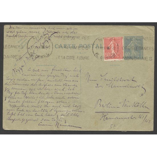 Francia Carta de Niza a Berlín 1930 Francia Carta de Niza a Berlín 1930