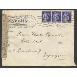 Francia Carta de Brive la Gail a Barcelona 1936 Francia Carta de Brive la Gail a Barcelona 1936