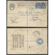 Inglatrerra Carta de Leicester a Augsburg (Alemania) 1887